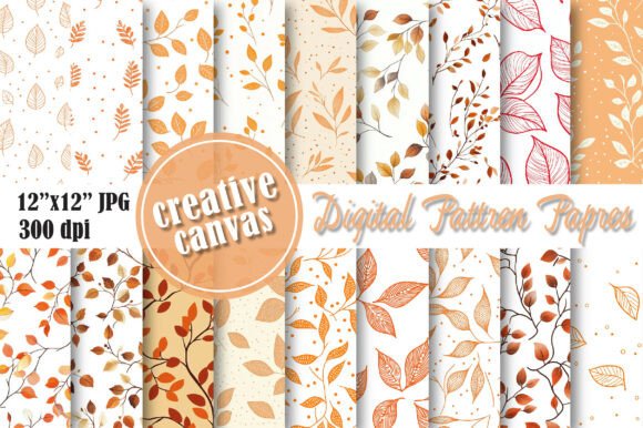 Download Autumn Leaves Seamless Pattern Bundle - Bundle Collection