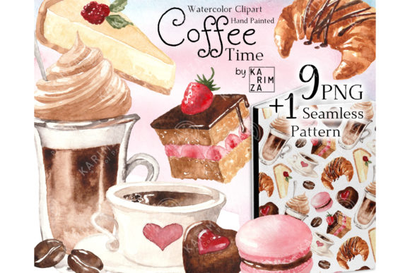 Download Watercolor Coffee Clipart for Cafe Menu - Cafe Collection