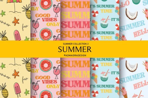 Download Summer Seamless Background Bundle - Bundle Collection