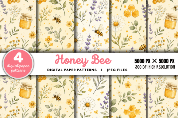 Download Bee Digital Scrapbook Paper - Premium Resources