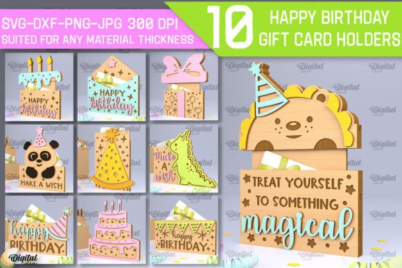 Download Birthday Gift Card Holders Laser Bundle - Bundle Collection