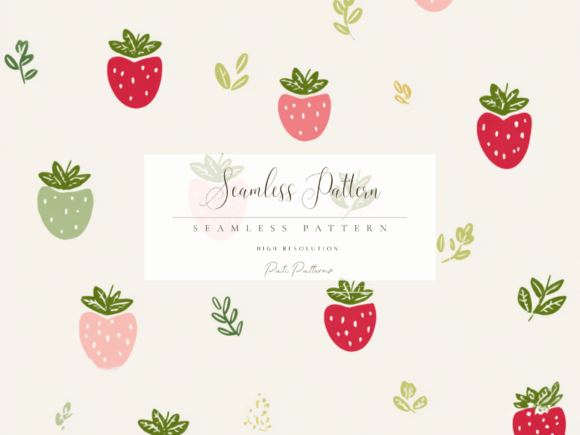 Download Cute Strawberry Seamless Pattern PNG with Background - Seamless pattern png Collection
