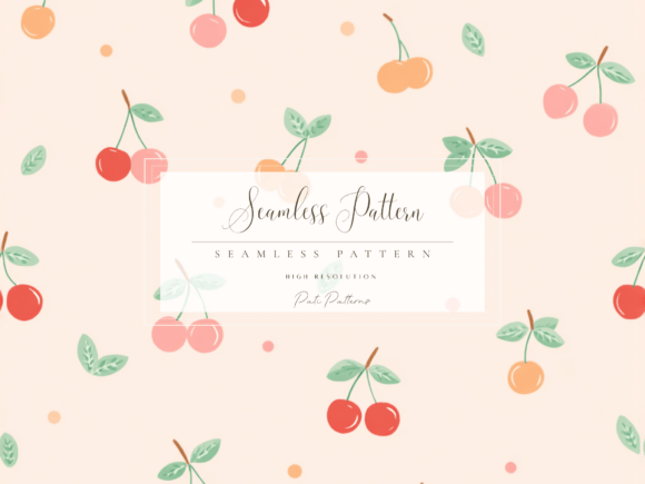 Download Cherry Seamless Pattern PNG for Kids and Summer Crafts - Seamless pattern png Collection