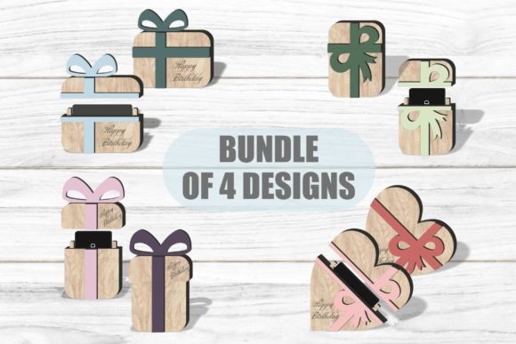 Download Gift Card Box Bundle Svg Laser Cut File - Bundle Collection