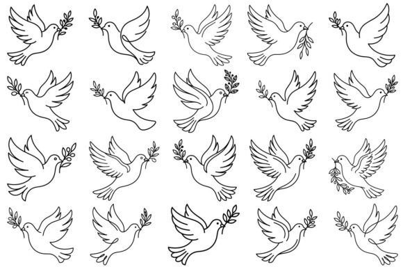 Download Dove with Olive Branch Clipart Bundle - Bundle Collection