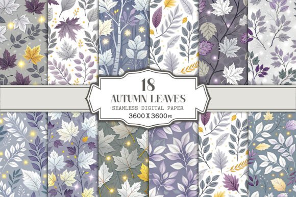 Download Autumn Leaves Seamless Pattern Bundle - Bundle Collection