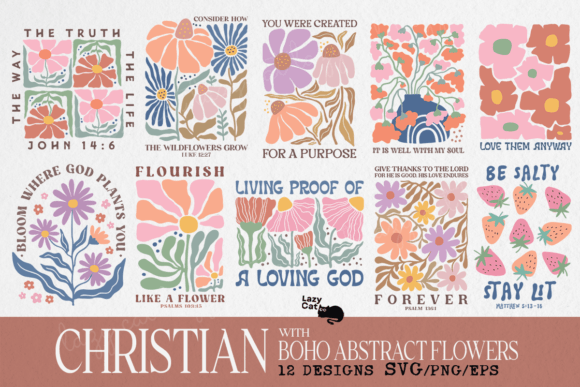 Download Christian Boho Flowers SVG PNG Bundle - Bundle Collection