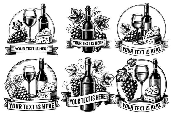 Download Wine and Cheese Banner SVG Bundle - Bundle Collection