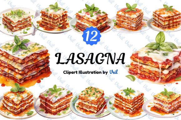 Download Lasagna Clipart Bundle - Bundle Collection