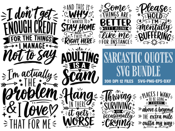 Download Sarcastic Quotes SVG Bundle - Bundle Collection