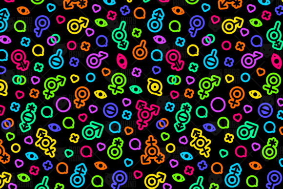 Download Neon Gender Seamless Pattern - Premium Resources
