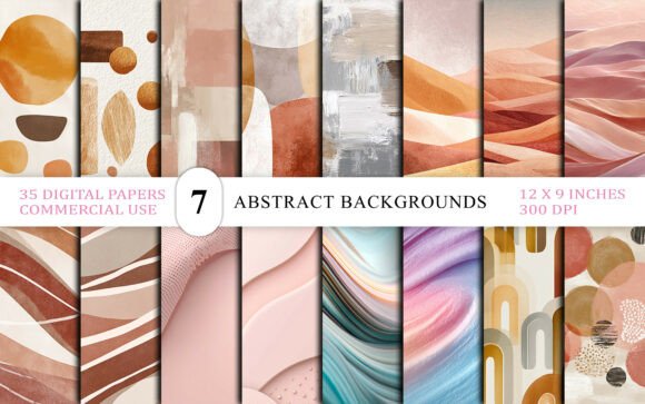 Download Earthy Boho Abstract Backgrounds Bundle - Bundle Collection