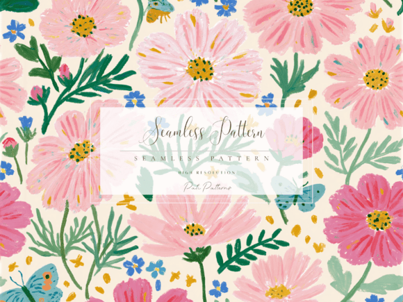 Download Minimalist Cottage Garden Floral Seamless Pattern PNG - Seamless pattern png Collection