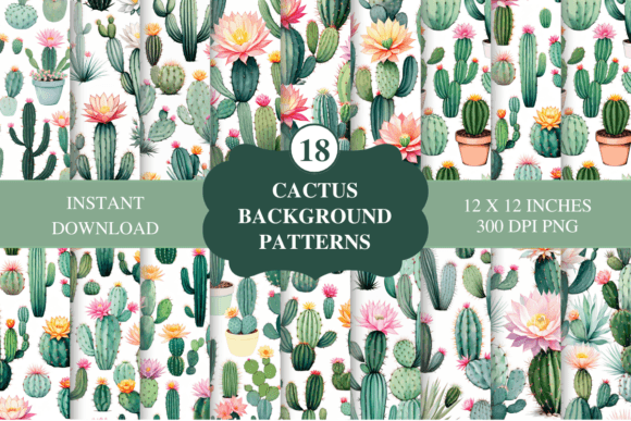 Download Cactuses Pastel Background Digital Paper - Pastel background Collection