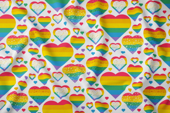Download Pride Hearts Seamless Pattern - Premium Bundle