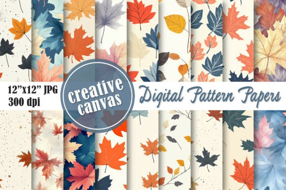 Download Autumn Leaves Seamless Pattern Bundle - Bundle Collection