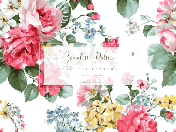 Download Vintage Retro Floral Seamless Pattern PNG - Seamless pattern png Collection